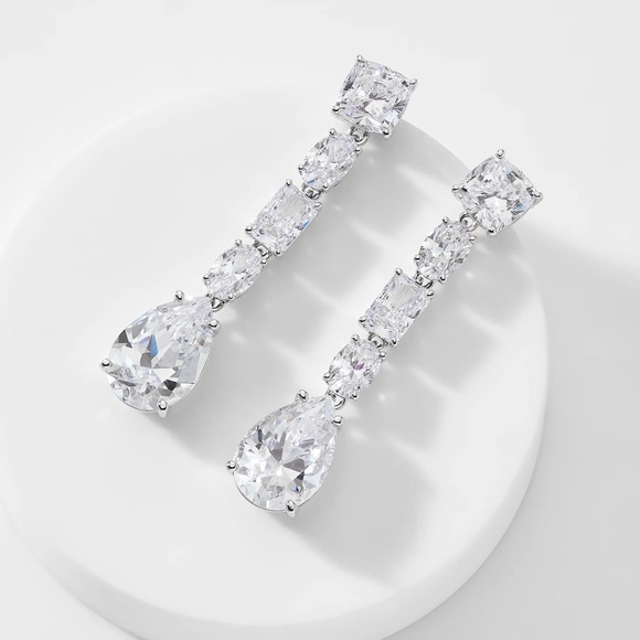 Nadri Jewelry - SHINE ON CZ LINEAR DROP EARRINGS, Brand new never worn